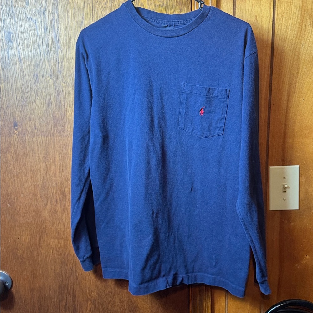 Ralph Laurenโ Polo Dark Blue Cotton Shirt - Youth Large